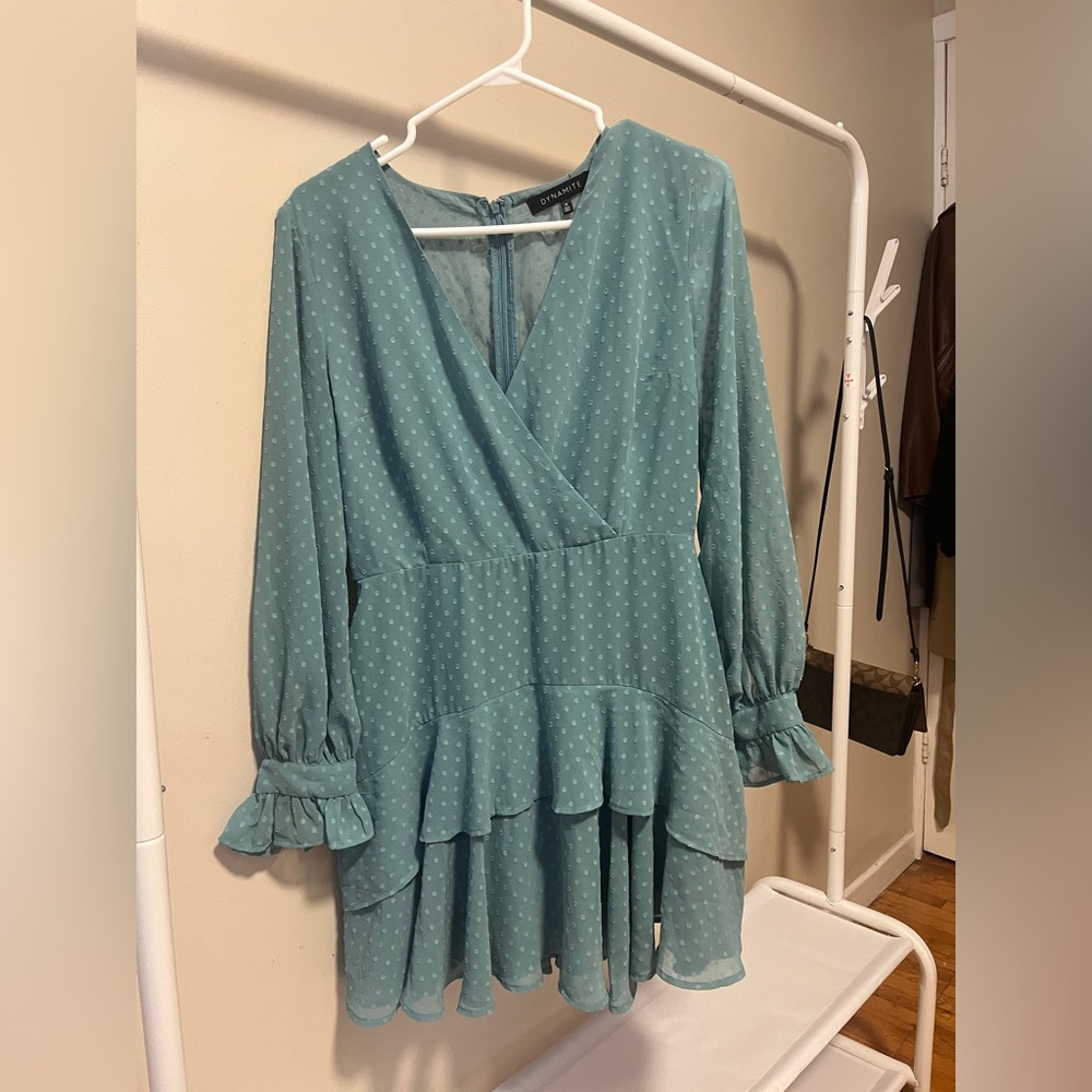 Angie Long Sleeve Chiffon Dress  - Dynamite - Size M